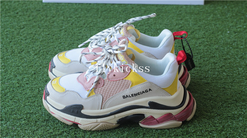 Balenciaga Triples Sneaker Pink White Yellow Women